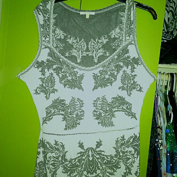 Zac Posen Dresses & Skirts - RARE ZAC POSEN grey and white jacquard pri…